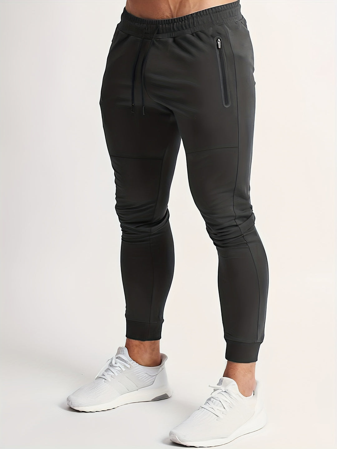 Herren Sporthose im Slim Fit mit Kordelzug - grau