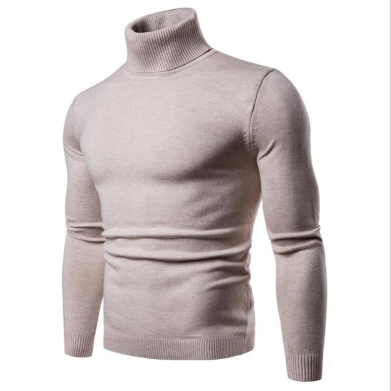 Herren Rollkragenpullover im Winterlook - beige