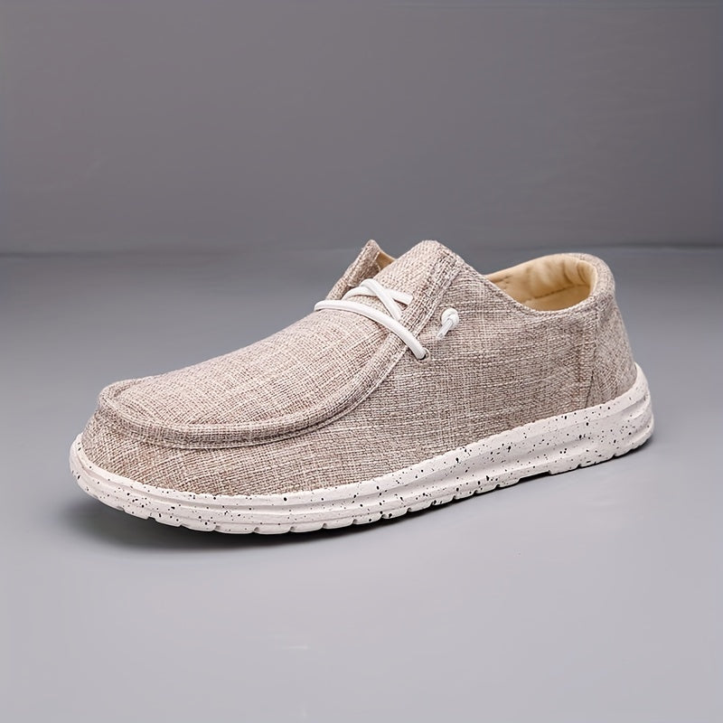 Herren Loafers aus Canvas im Slip-on-Stil - beige