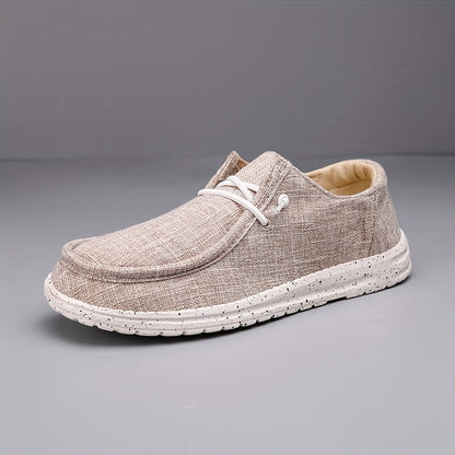Herren Loafers aus Canvas im Slip-on-Stil - beige