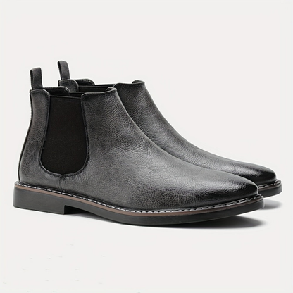 Winterstiefel Herren mit Schaft und Profilsohle - grau