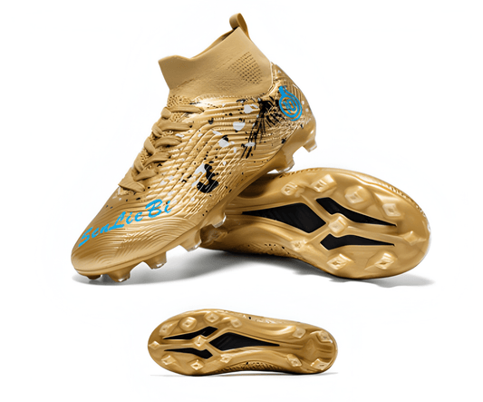 Herren Fußballschuhe High-Top mit breiter Passform - gold