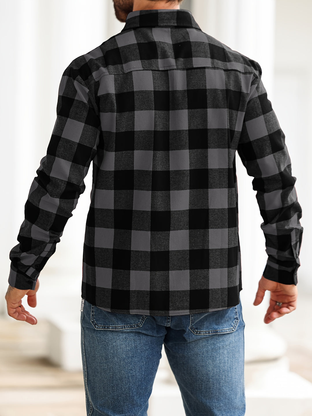 Herren Hemd mit Langarm und lockerem Schnitt