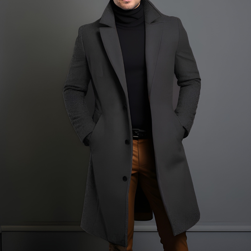 Winterjacke Herren im Tweed-Stil - dunkelgrau