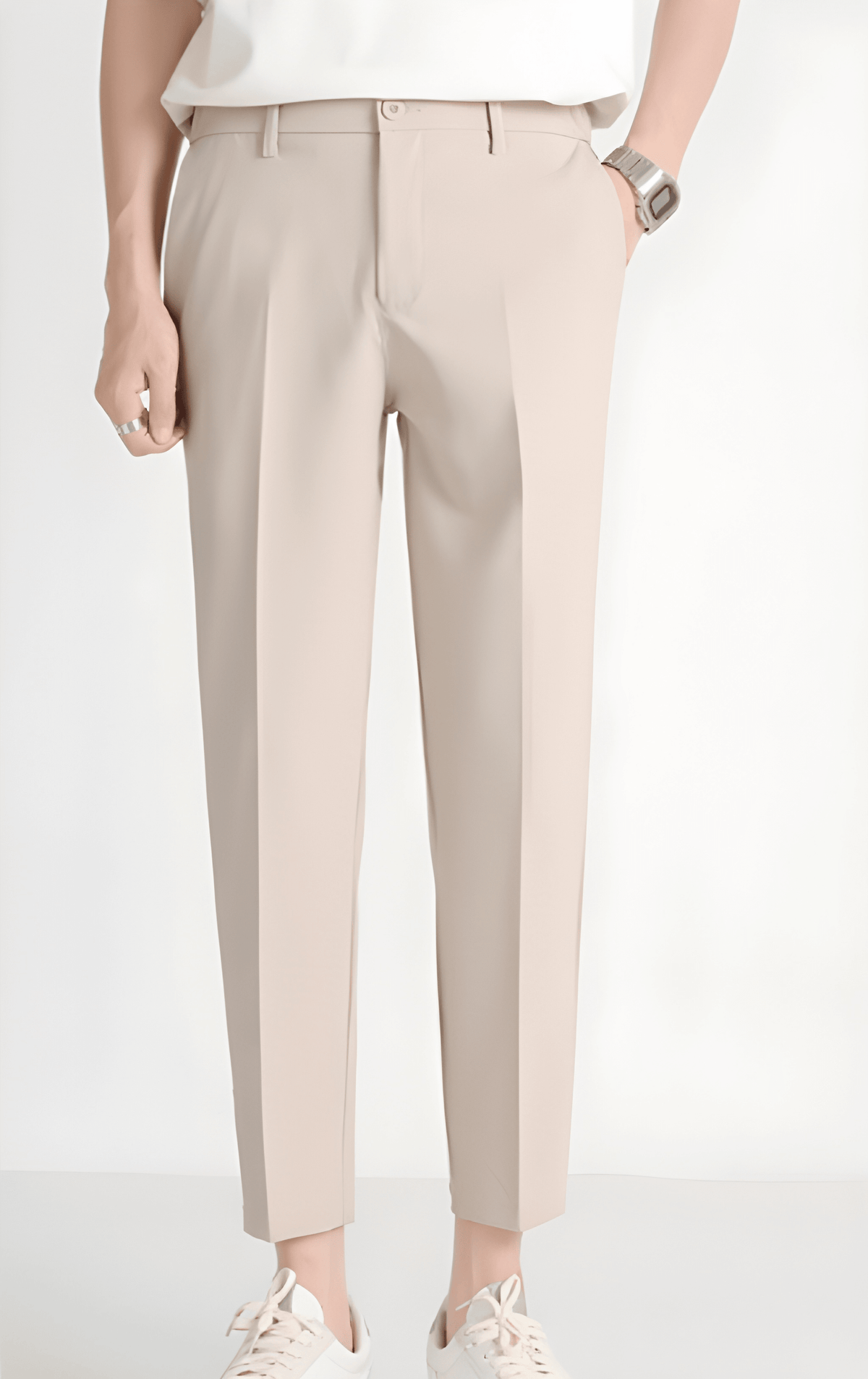 Herren Hose mit Straight Passform - beige