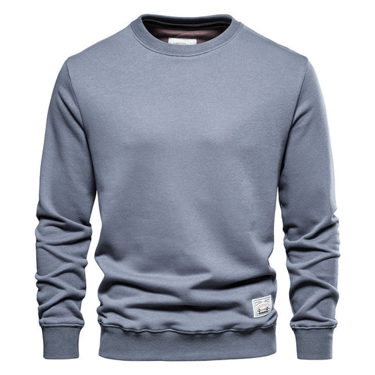 Herren Sweatshirt mit Rundhalsausschnitt aus Polyester - blau