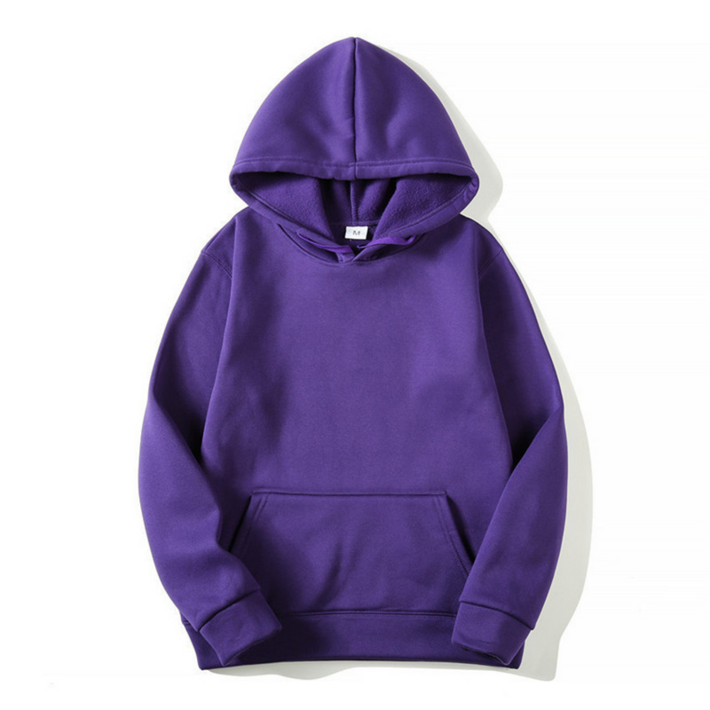 Herren Hoodie im Sweatshirt-Stil mit Kapuze - violett