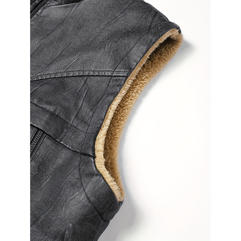 Herren Biker-Weste mit Futter