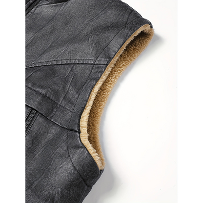 Herren Biker-Weste mit Futter