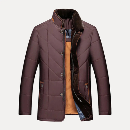 Winterjacke Herren als klassische Steppjacke - burgunderrot