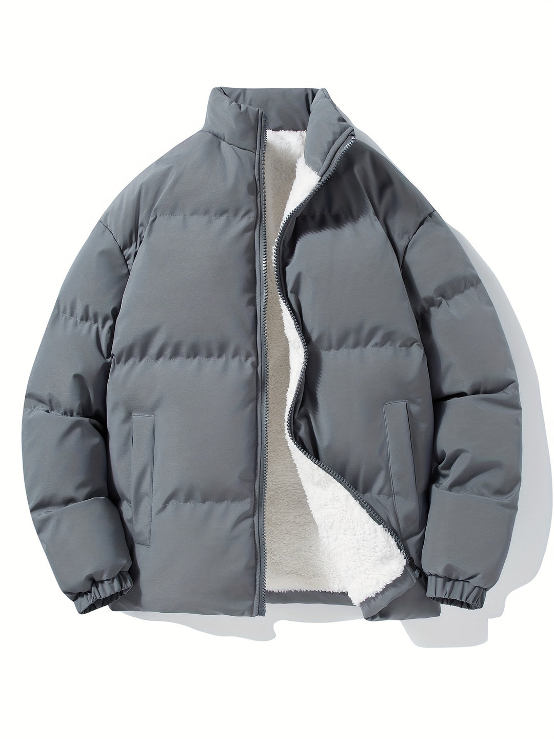 Winterjacke Herren im klassischen Puffer-Look - grau