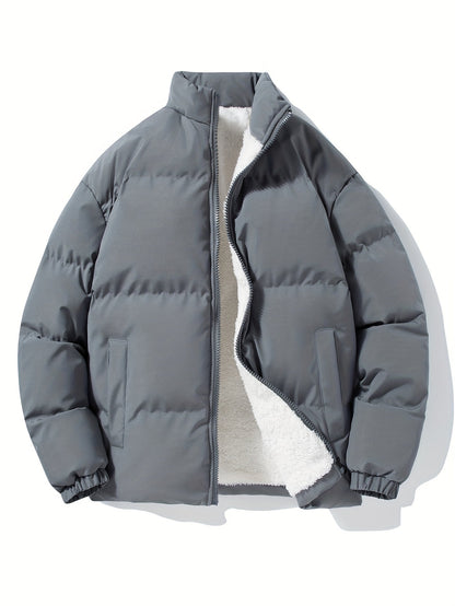 Winterjacke Herren im klassischen Puffer-Look - grau