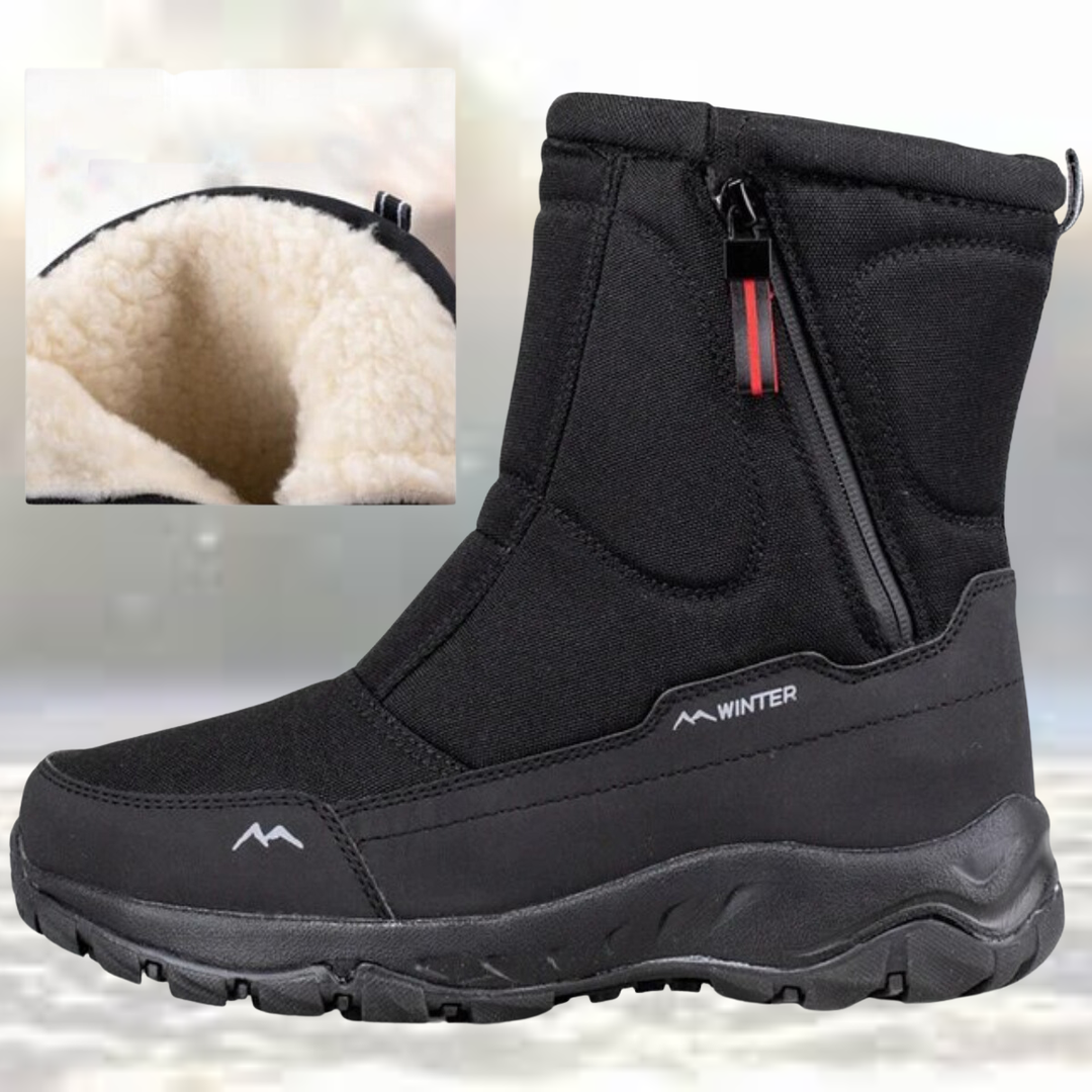 Winterstiefel Herren mit mittlerer Schafthöhe - schwarz