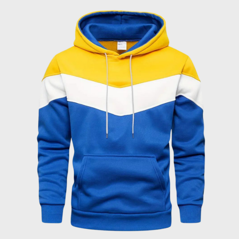 Herren Pullover im Colorblock-Design - gelb