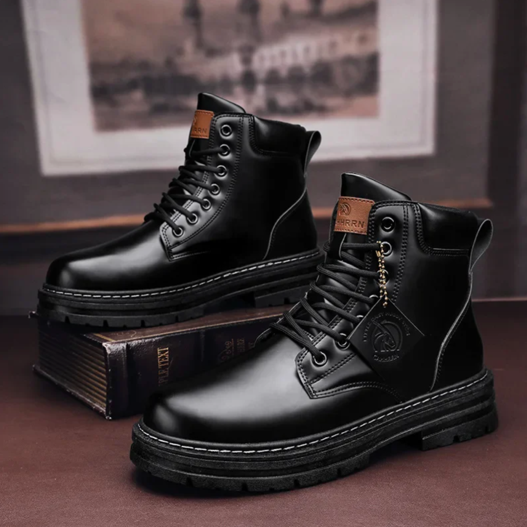 Herren Winterschuhe Schnürboots im Alltagsdesign - schwarz