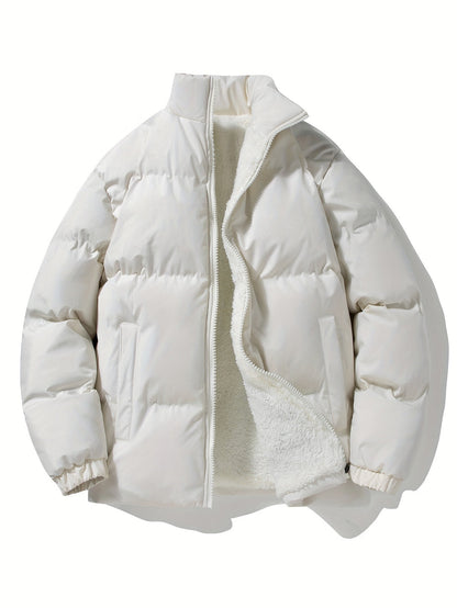 Winterjacke Herren im klassischen Puffer-Look - weiß