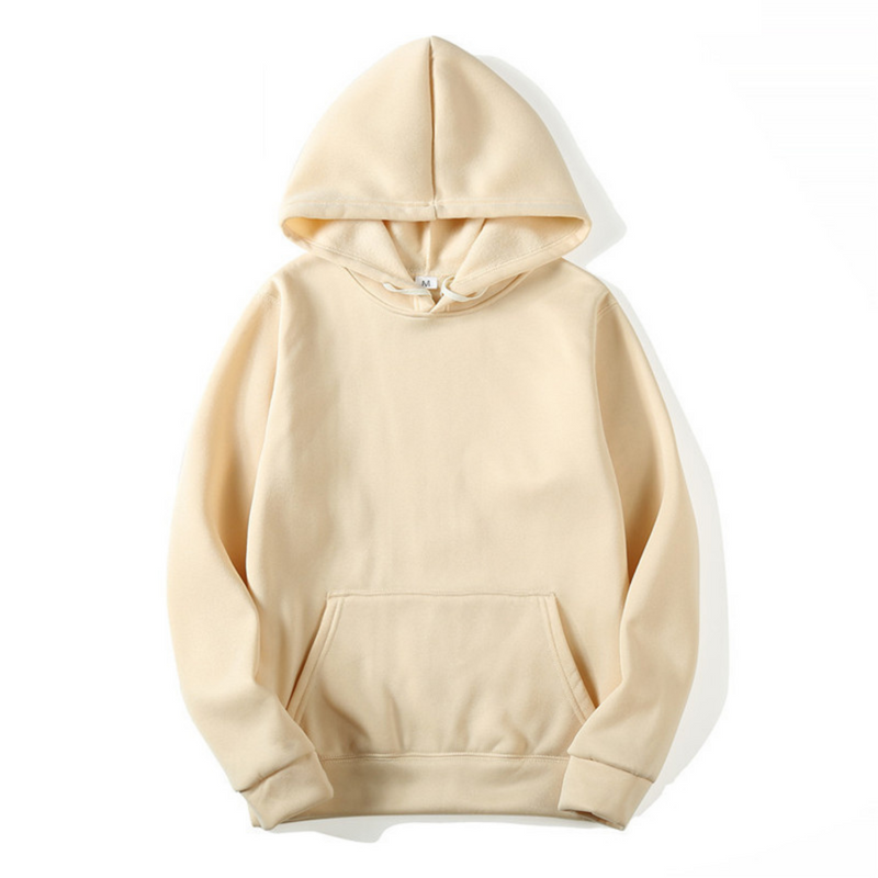 Herren Hoodie im Sweatshirt-Stil mit Kapuze - beige