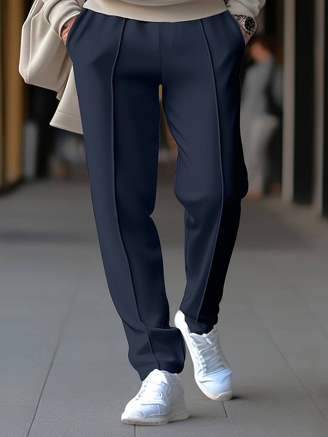 Herren Jogginghose mit schmaler Form - marineblau