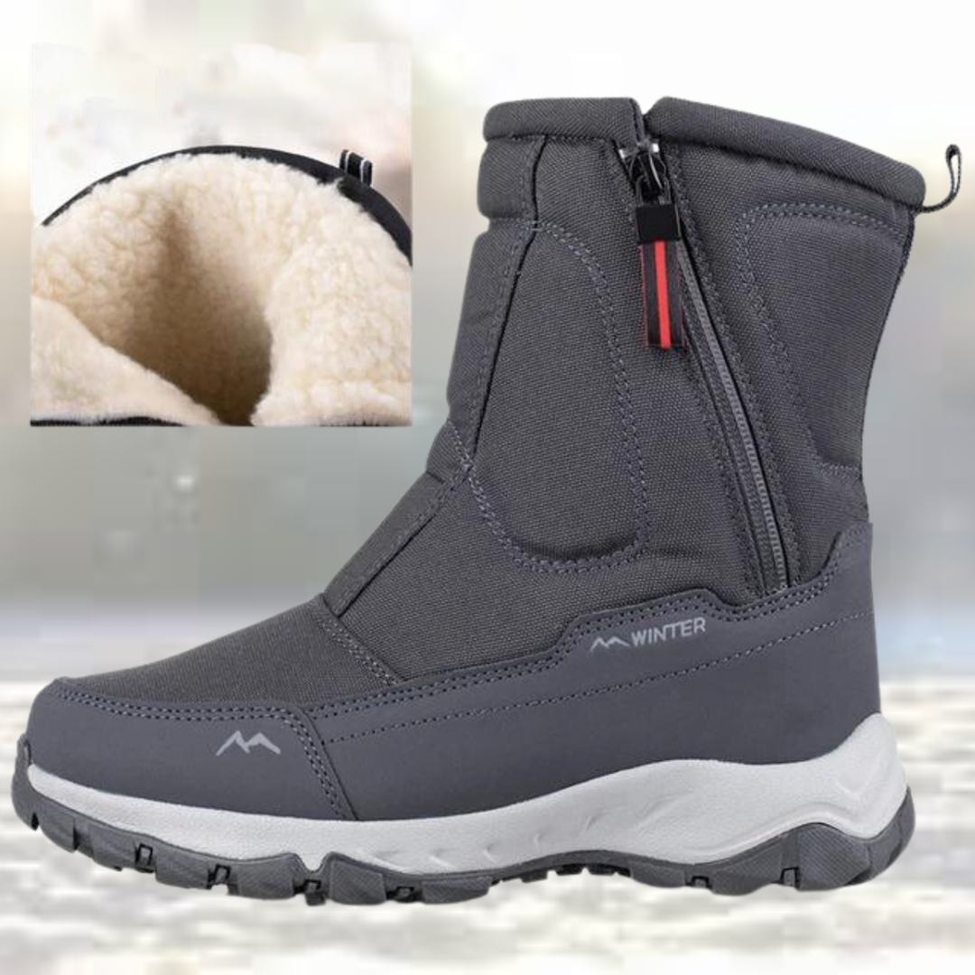 Winterstiefel Herren mit mittlerer Schafthöhe - grau
