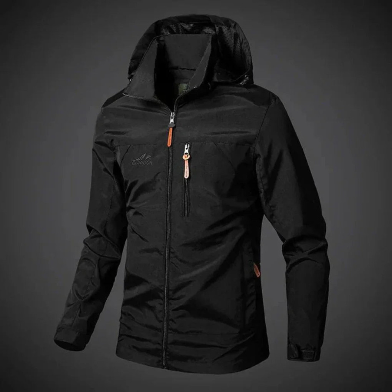 Herren Militärjacke im Outdoor-Stil - schwarz