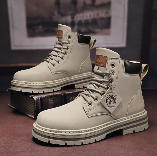 Herren Winterschuhe Schnürboots im Alltagsdesign - grau