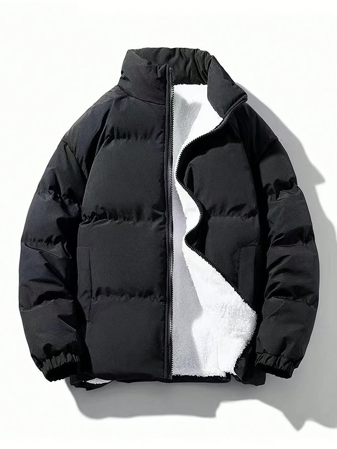 Winterjacke Herren im klassischen Puffer-Look - schwarz