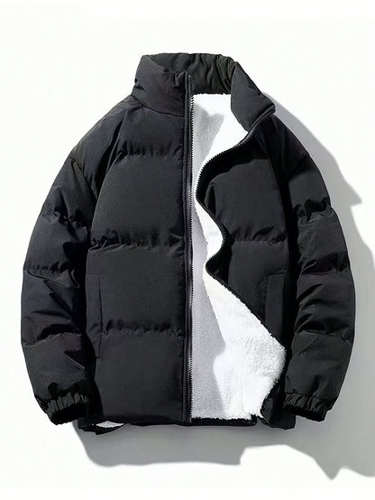 Winterjacke Herren im klassischen Puffer-Look - schwarz