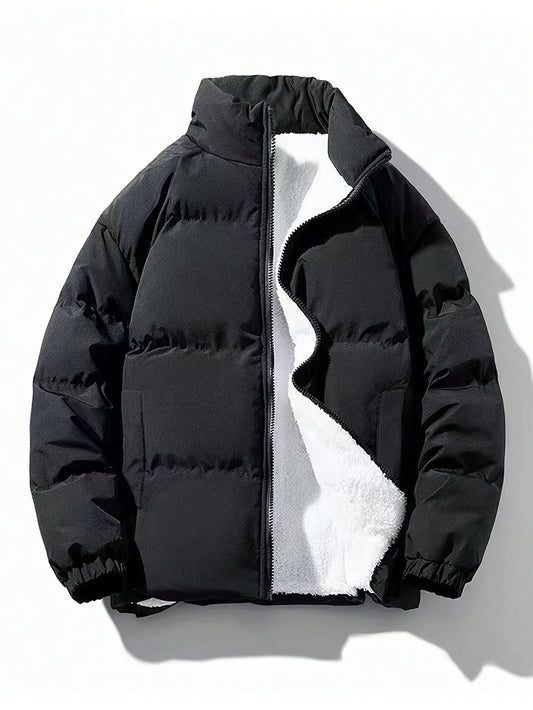 Winterjacke Herren im klassischen Puffer-Look - schwarz