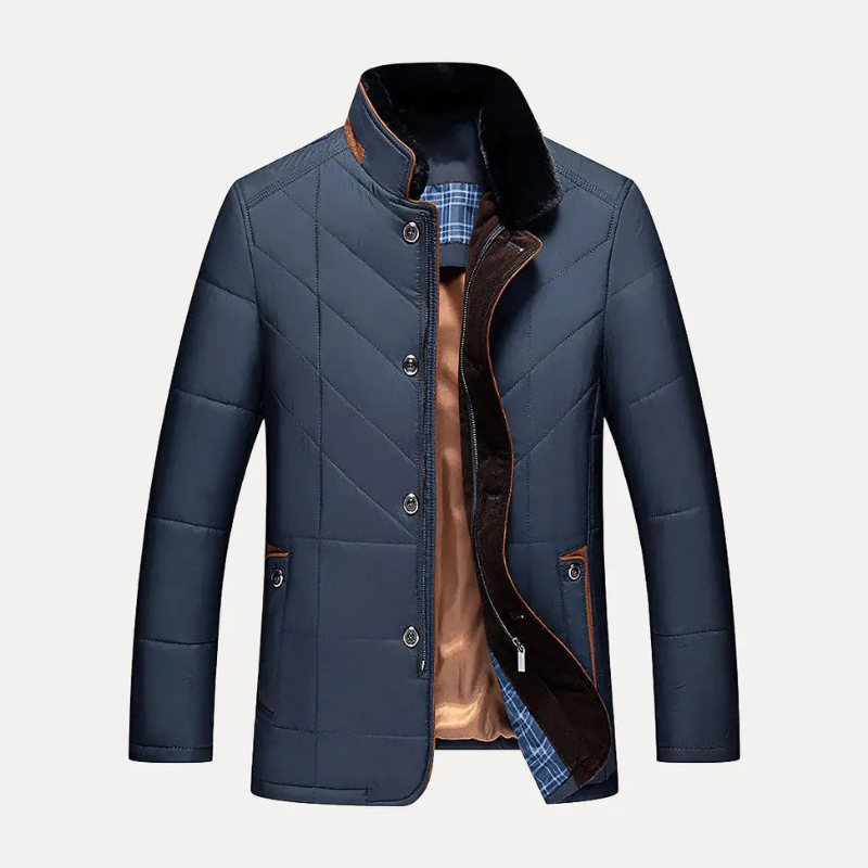 Winterjacke Herren als klassische Steppjacke - blau
