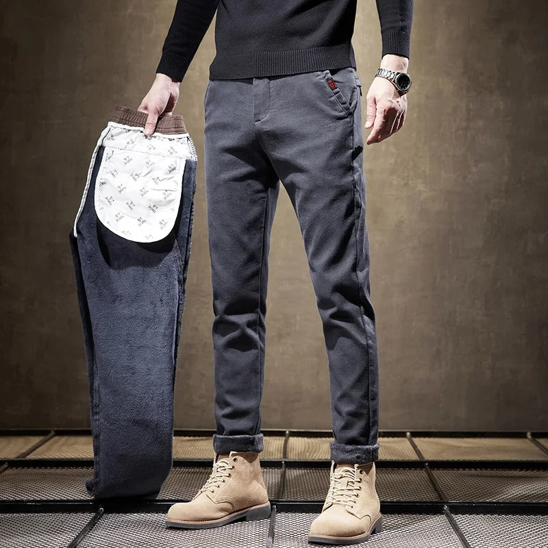 Herren Hose im Slim Fit mit Bündchen - grau
