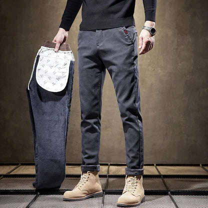 Herren Hose im Slim Fit mit Bündchen - grau