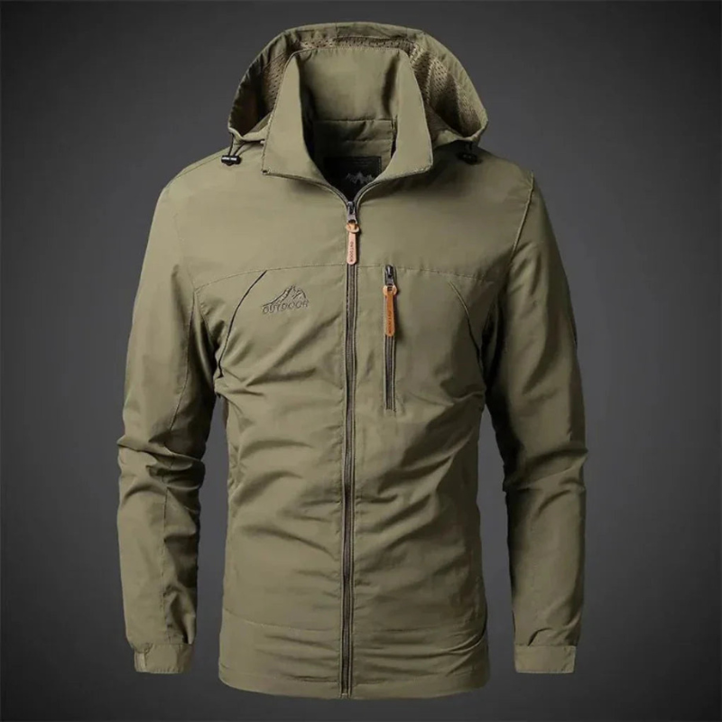 Herren Militärjacke im Outdoor-Stil - khaki