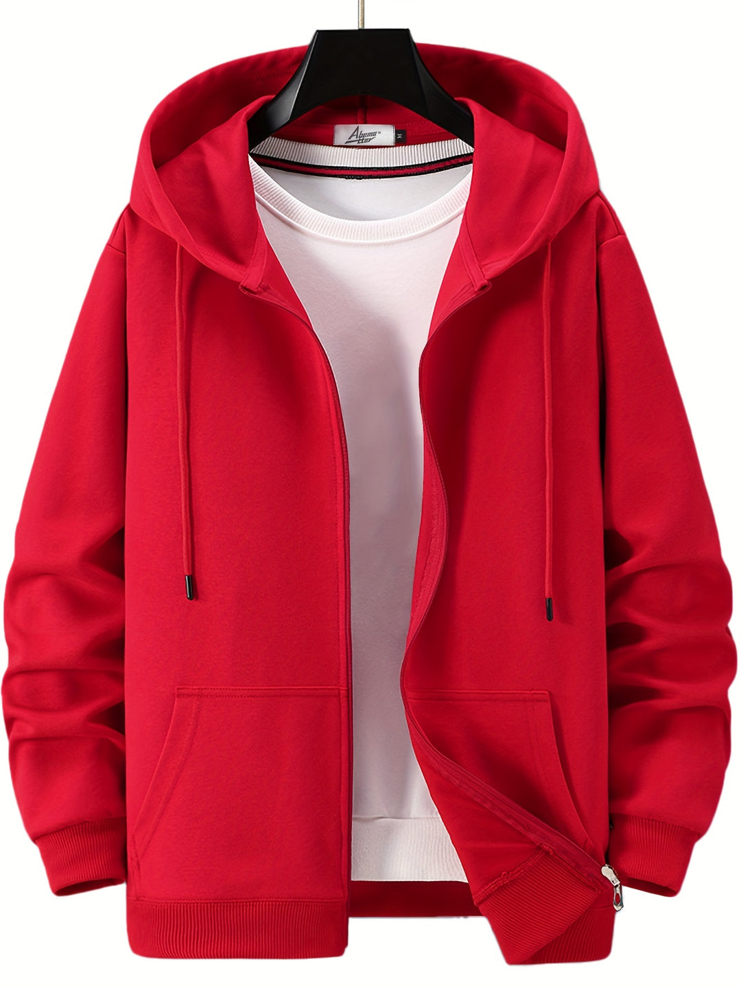 Herren Kapuzenjacke mit Reißverschluss - rot