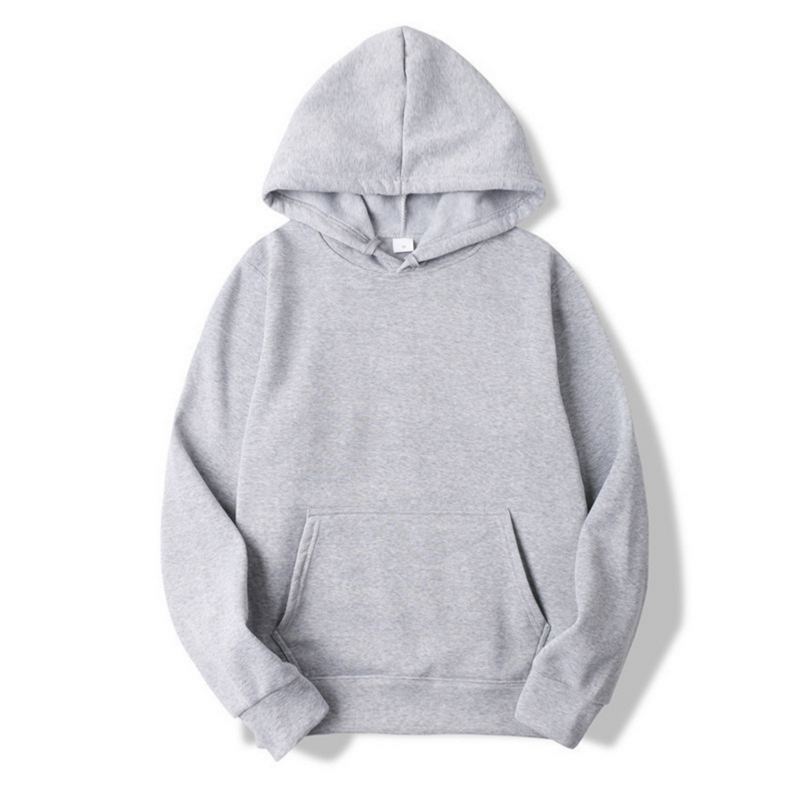 Herren Hoodie im Sweatshirt-Stil mit Kapuze - grau