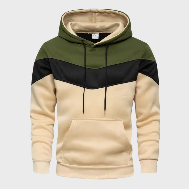 Herren Pullover im Colorblock-Design - armeegrün