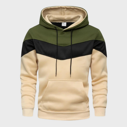 Herren Pullover im Colorblock-Design - armeegrün