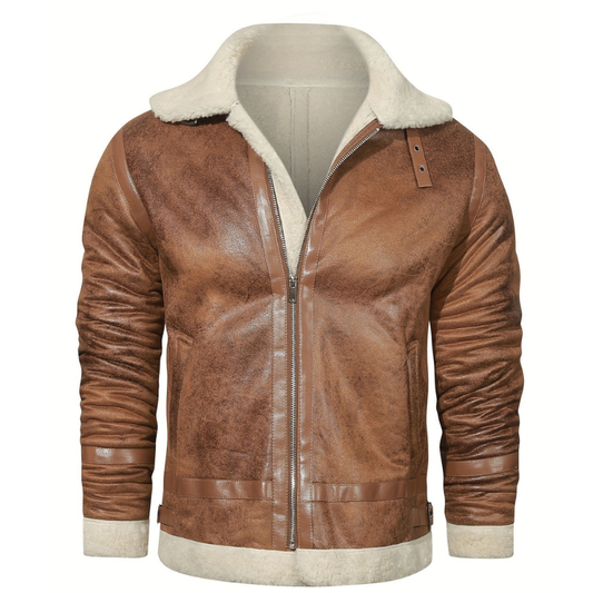 Jacke Herren mit Felloptik im Innenfutter