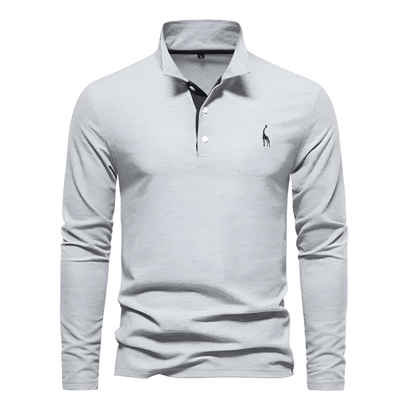 Herren Hemd im Polo-Stil - grau