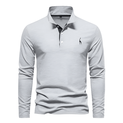 Herren Hemd im Polo-Stil - grau