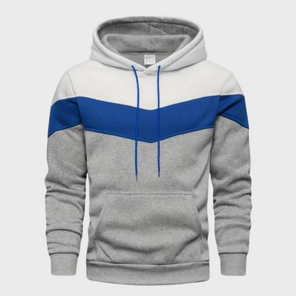 Herren Pullover im Colorblock-Design - weiß-grau