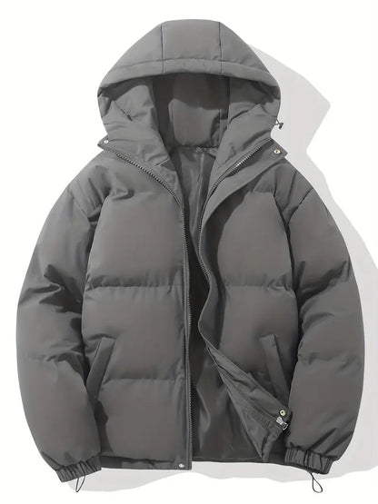 Winterjacke Herren mit Kapuze - grau