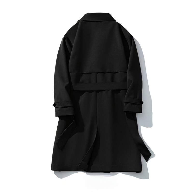 Mantel Herren im Trench-Stil - schwarz