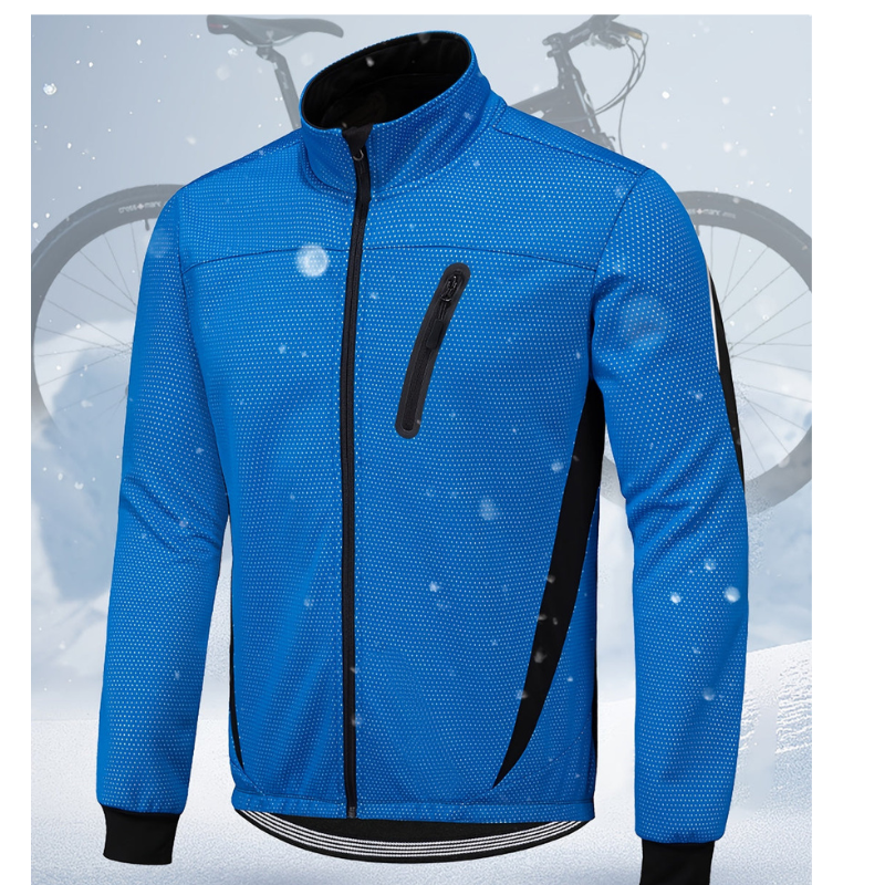Herren Thermo Sportjacke mit Reißverschluss - blau