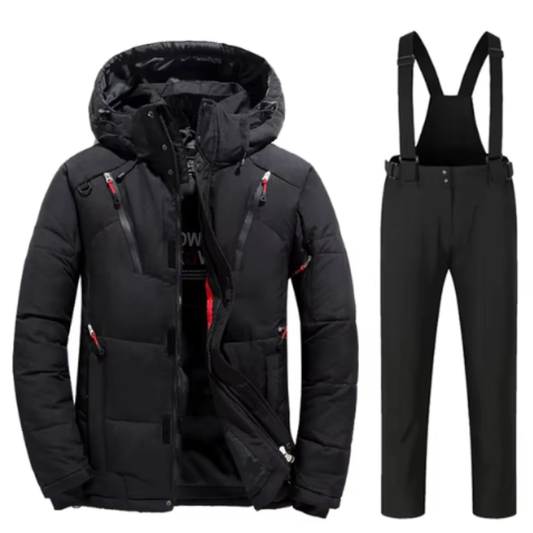 Herren Skijacke für Wintersport - schwarz 1