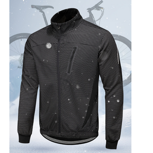 Herren Thermo Sportjacke mit Reißverschluss - schwarz