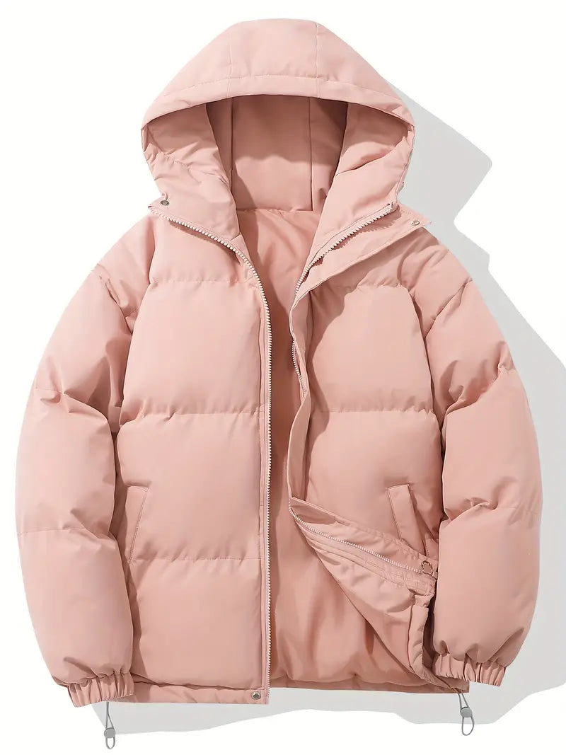 Winterjacke Herren mit Kapuze - rosa