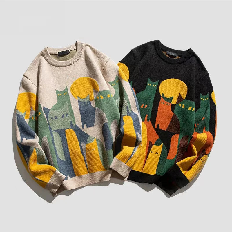 Pullover Herren mit Cartoon-Motiv