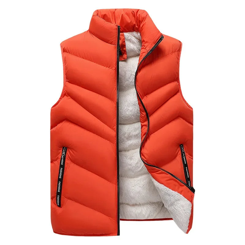 Herren Weste als Bodywarmer ohne Ärmel - orange