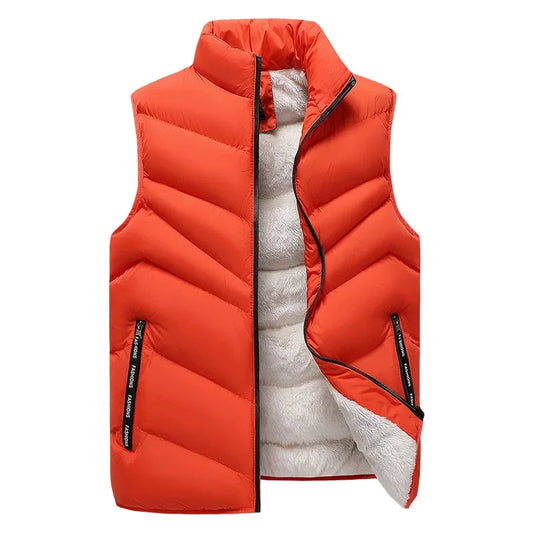 Herren Weste als Bodywarmer ohne Ärmel - orange