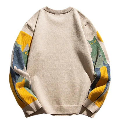 Pullover Herren mit Cartoon-Motiv